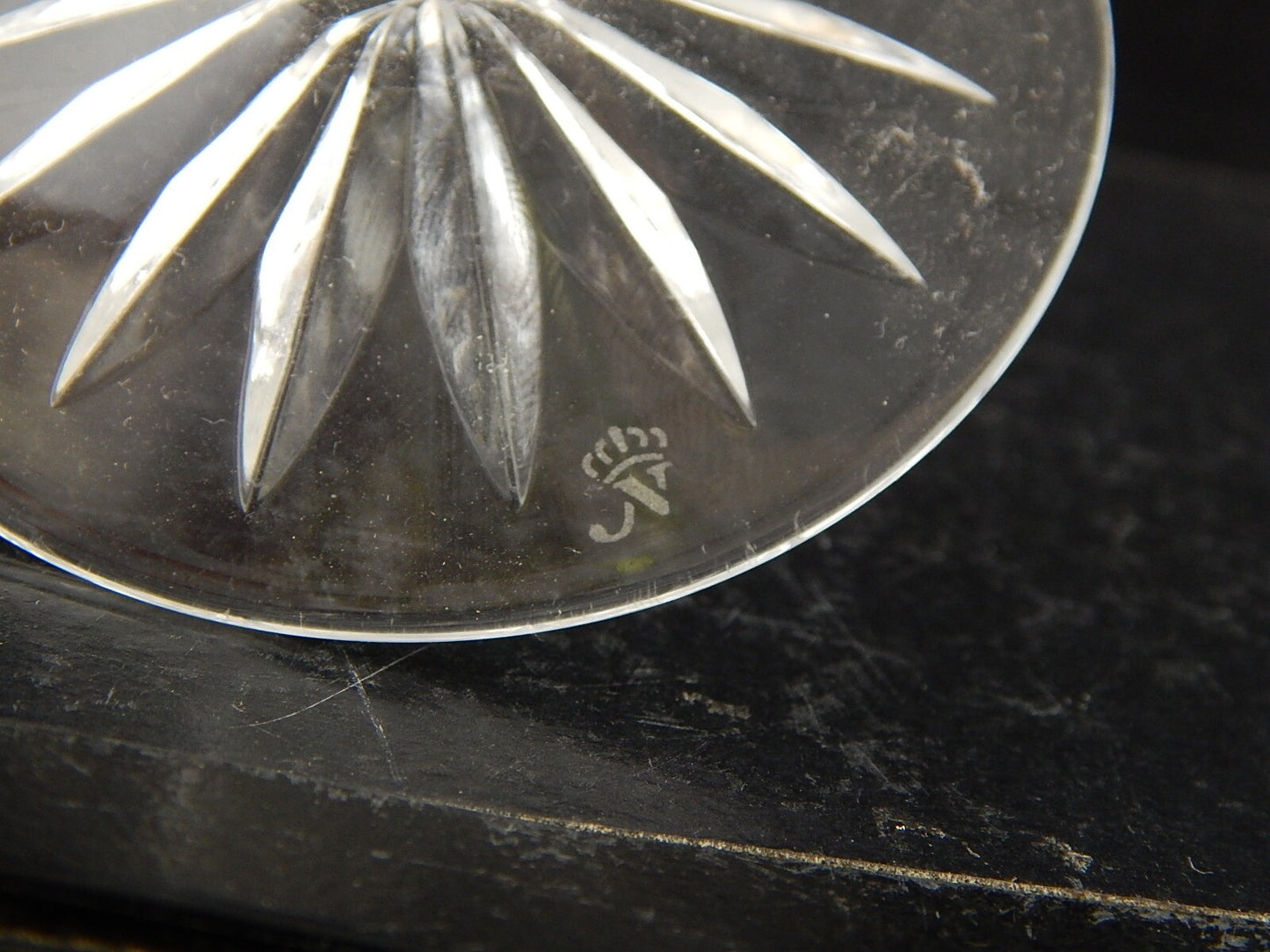 VINTAGE BICCHIERE CALICE CRISTALLO GERMANIA MOLATO NACHTMANN VERDE RESEDA