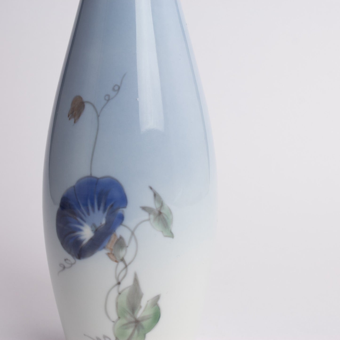 VASO PORCELLANA LYNGBY COPENHAGEN "Fiore Viola" VINTAGE HANDPAINTED 1252-50-G