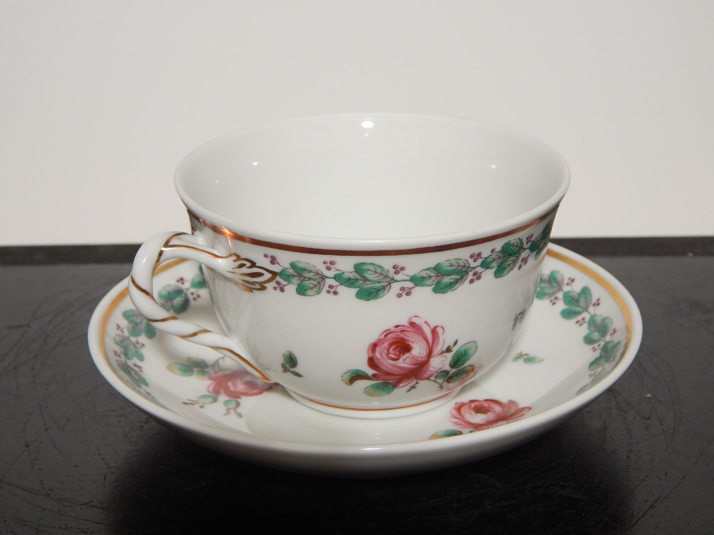 PREZIOSA RICHARD GINORI PITTORIA DOCCIA TAZZA DA TE' PORCELLANA DECORO FLOREALE