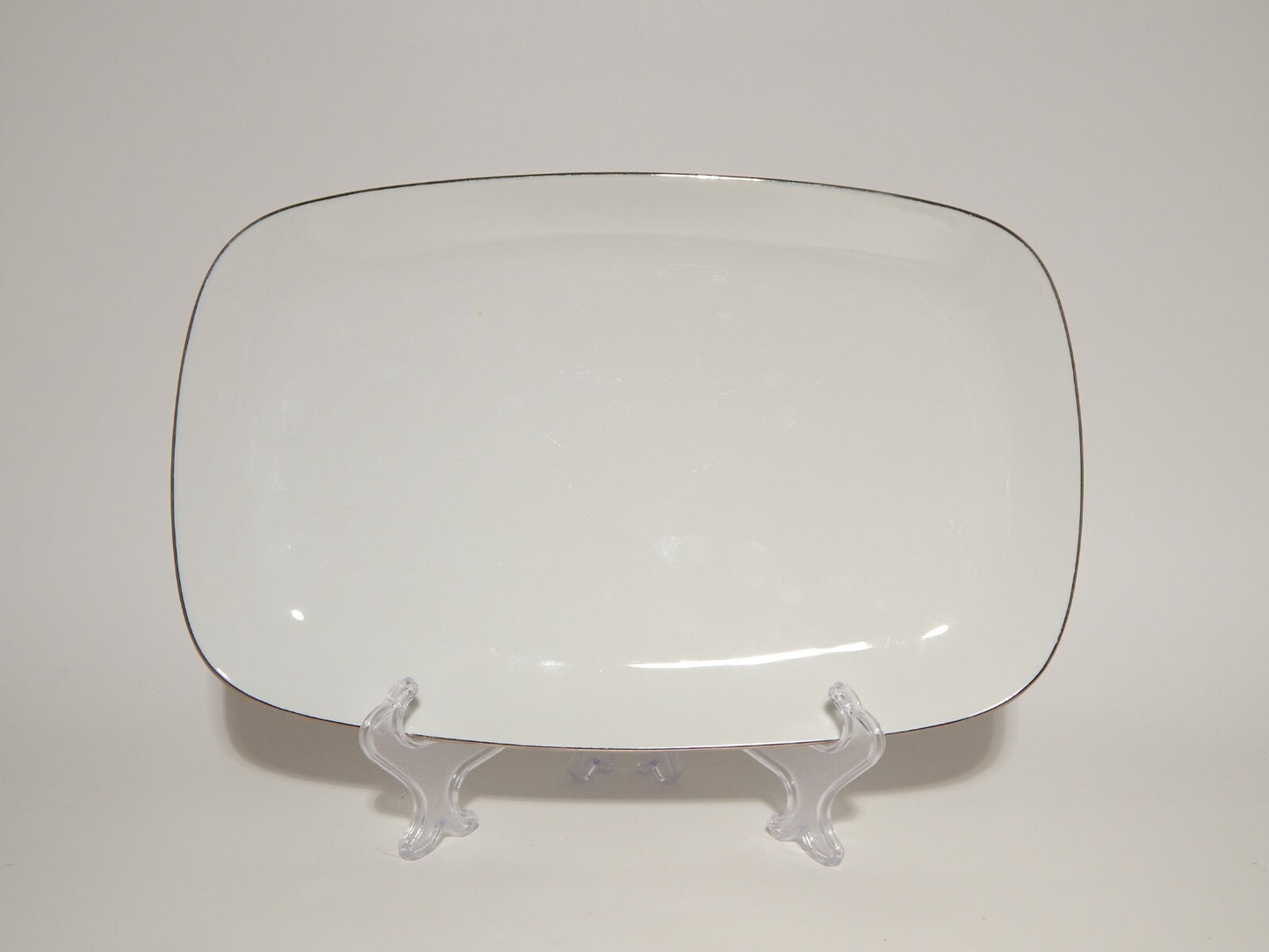 VINTAGE ELEGANTE SERVIZIO TAVOLA PORCELLANA BIANCA E ARGENTO ESCHENBACH IMPERO