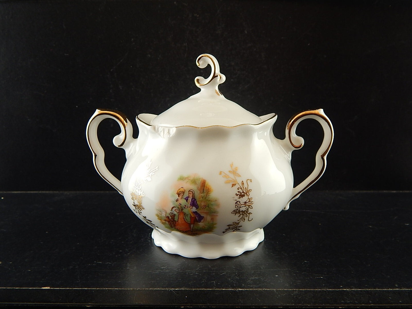 ANTICA ROCAILLE ZUCCHERIERA PORCELLANA RHEINPFALZ HARTPORZELLAN BAVARIA DIFETTO