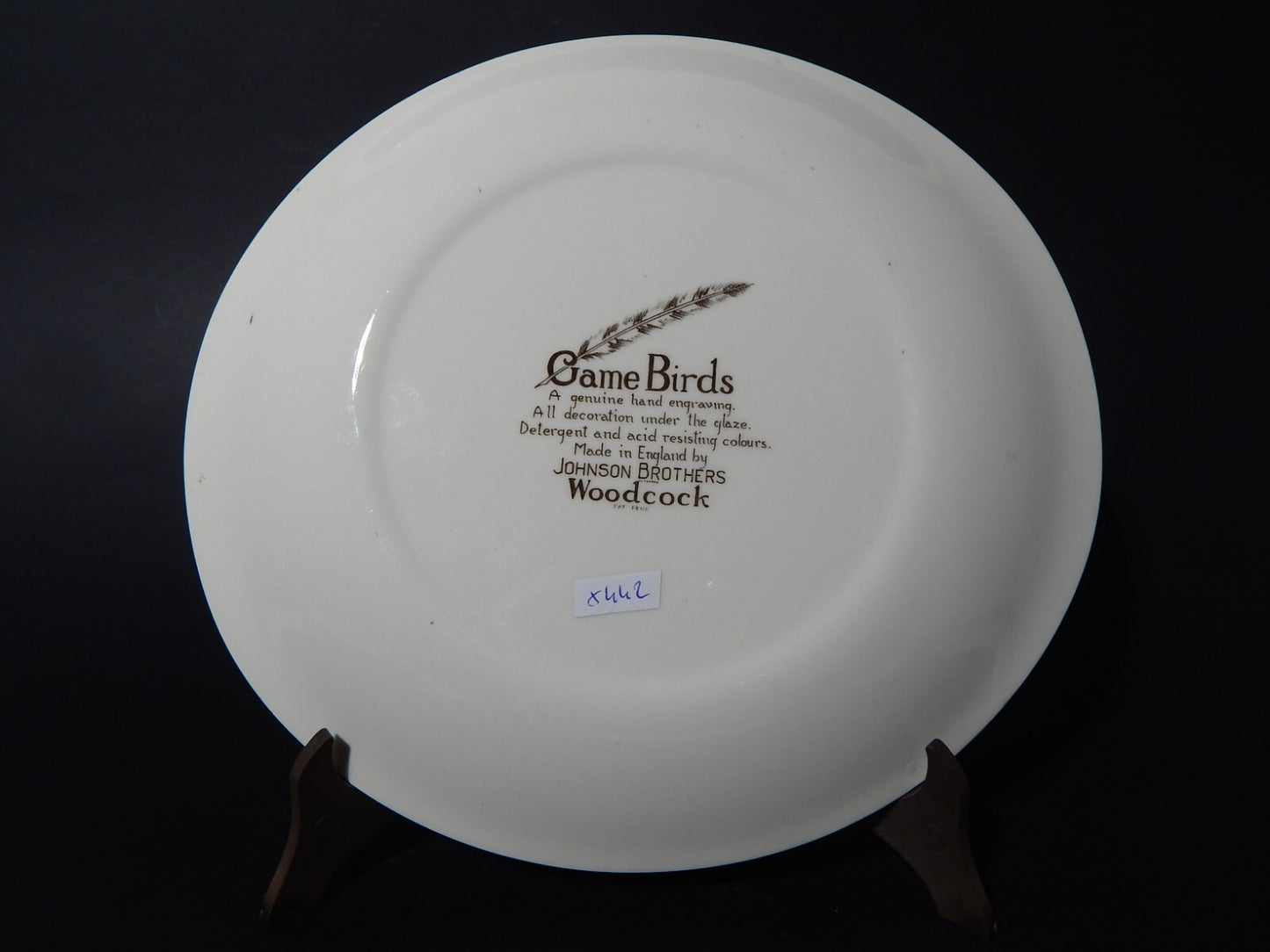 VINTAGE PIATTO OVALE PORCELLANA JOHNSON BROS COLLEZIONE GAME BIRDS WOODCOCK