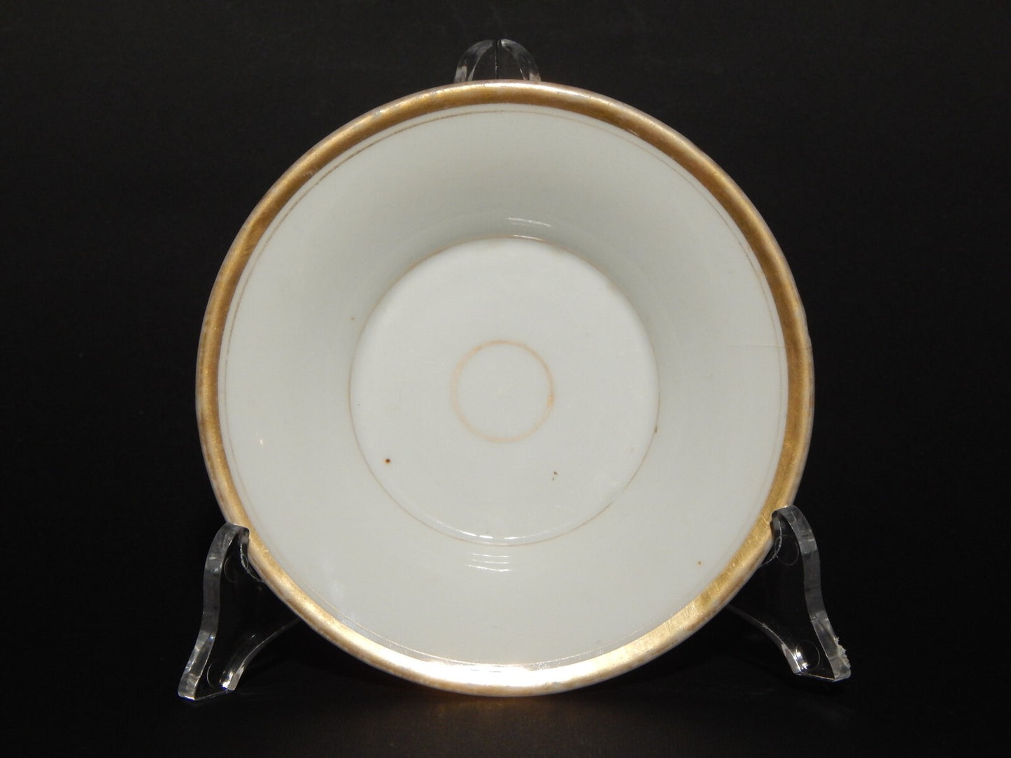 ANTICA PREZIOSA TAZZA PORCELLANA BIANCA E ORO IMPERO GINORI DOCCIA META' 800 #