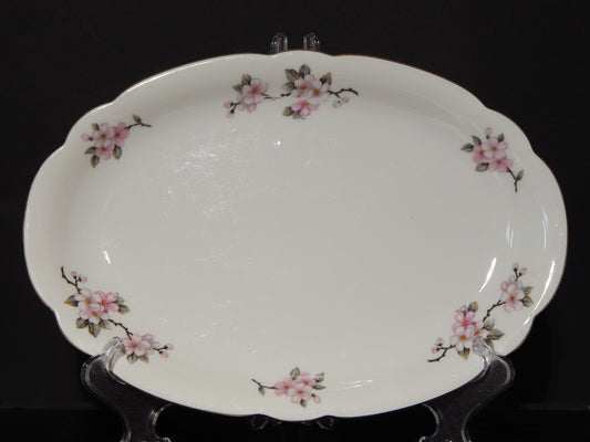 VINTAGE VASSOIO PORCELLANA SELTMANN WEIDEN BAVARIA FIORI DI PESCO MODELLO NORA #