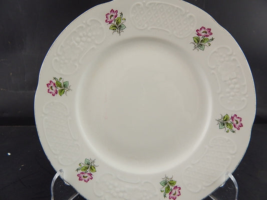 ANTICO RICHARD GINORI PIATTO PIANO PORCELLANA DECORO ROSA CANINA