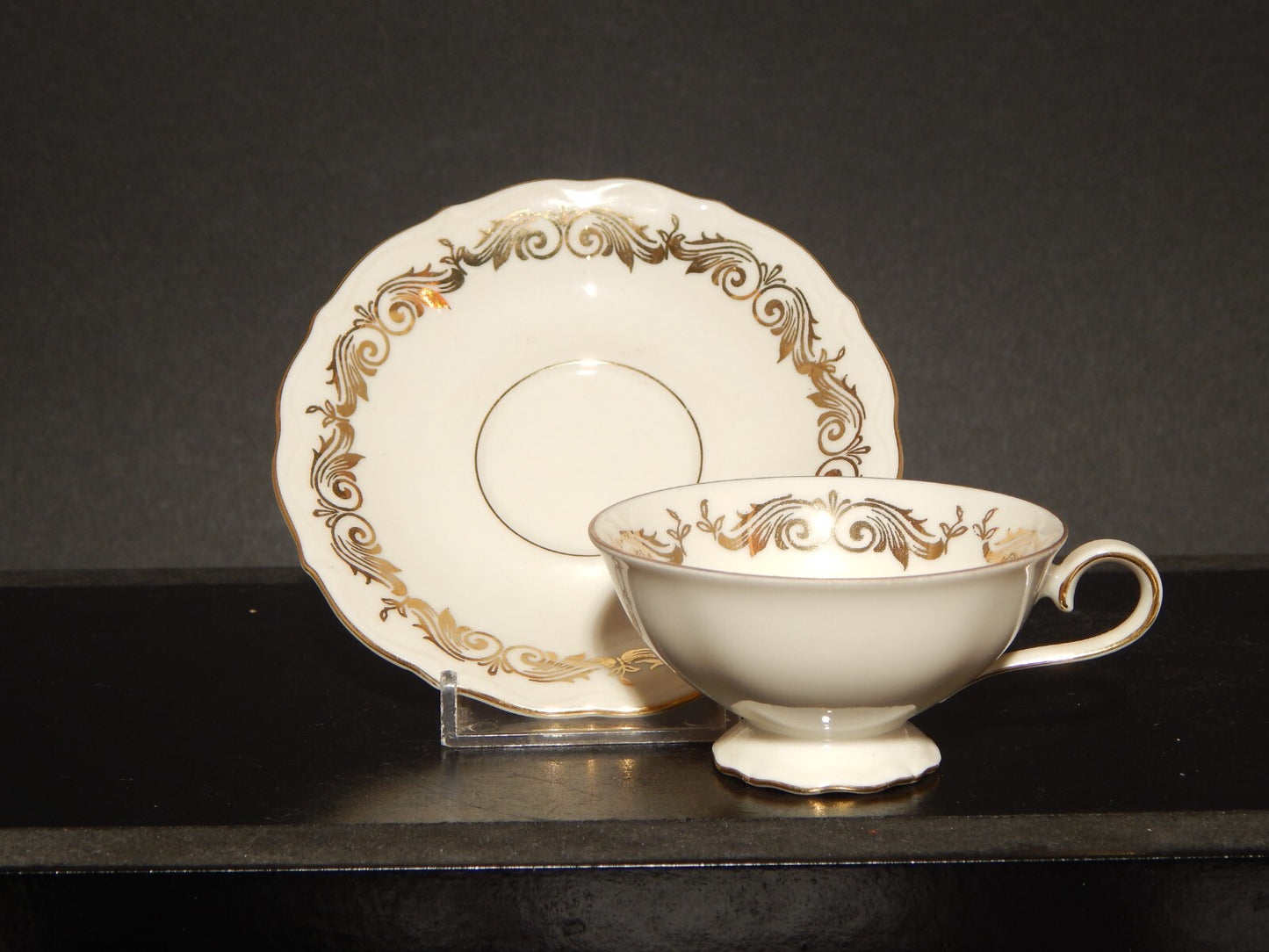 ANTICA TAZZINA CAFFE' PORCELLANA DECORO ORO VOHENSTRAUSS BAVARIA JOHANN SELTMANN