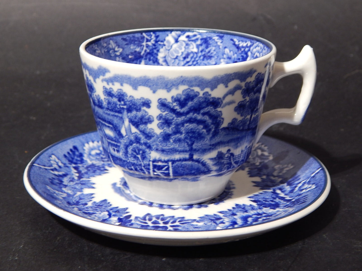 ANTICA TAZZA CERAMICA POTTERY ENOCH WOOD&SONS DECORO ENGLISH SCENERY