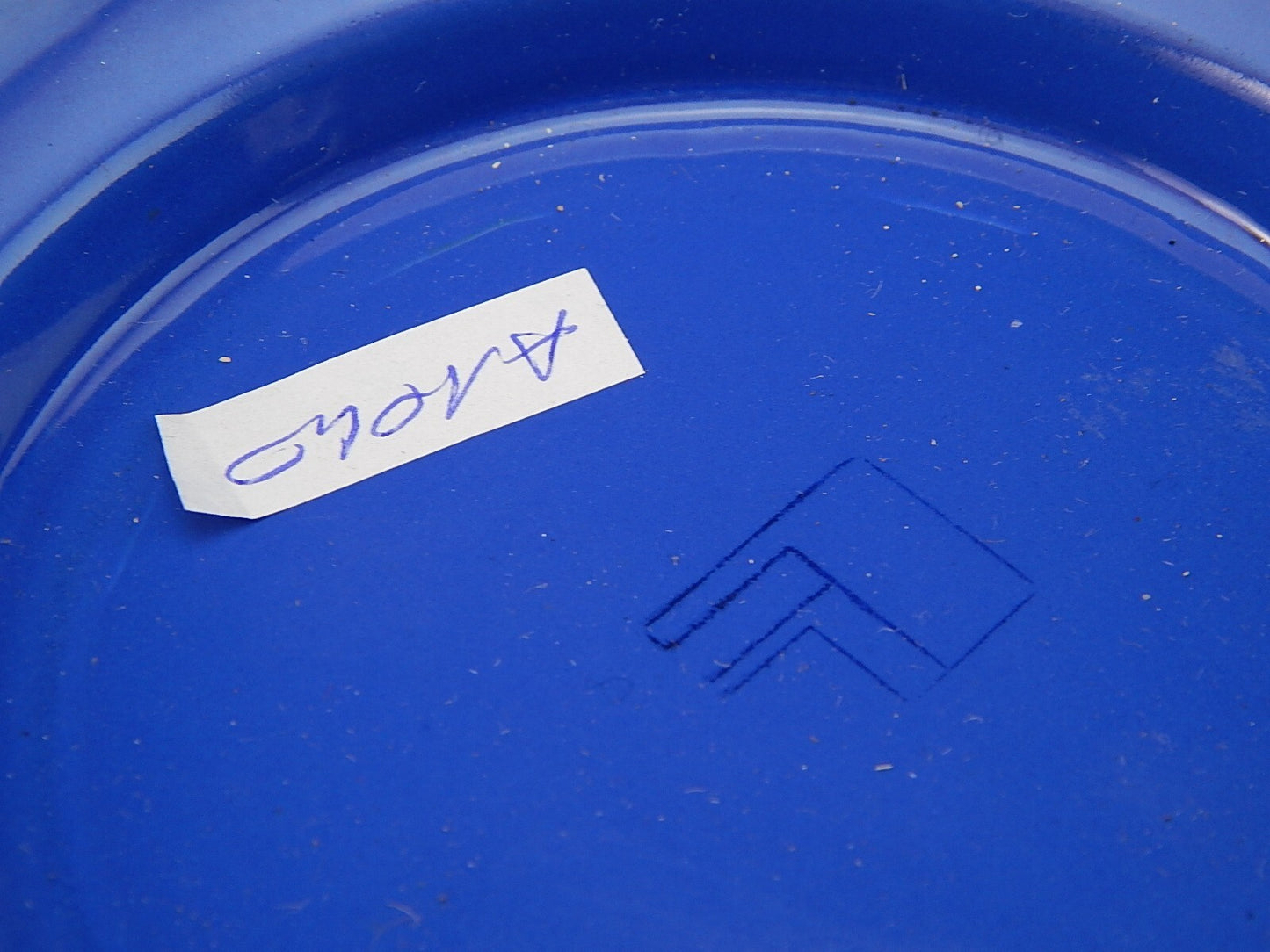 ANTICA RARA ZUPPIERA LATTA SMALTATA PORCELLANATA BLU COBALTO