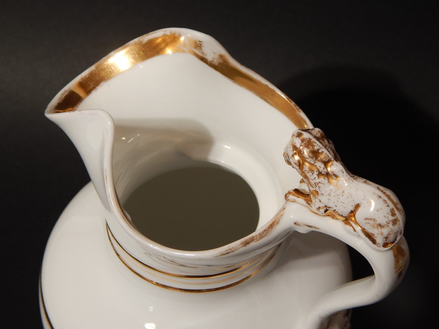 ANTICA PREZIOSA BROCCA CON COPERCHIO CIOCCOLATIERA PORCELLANA CARL TIELSCH 1800