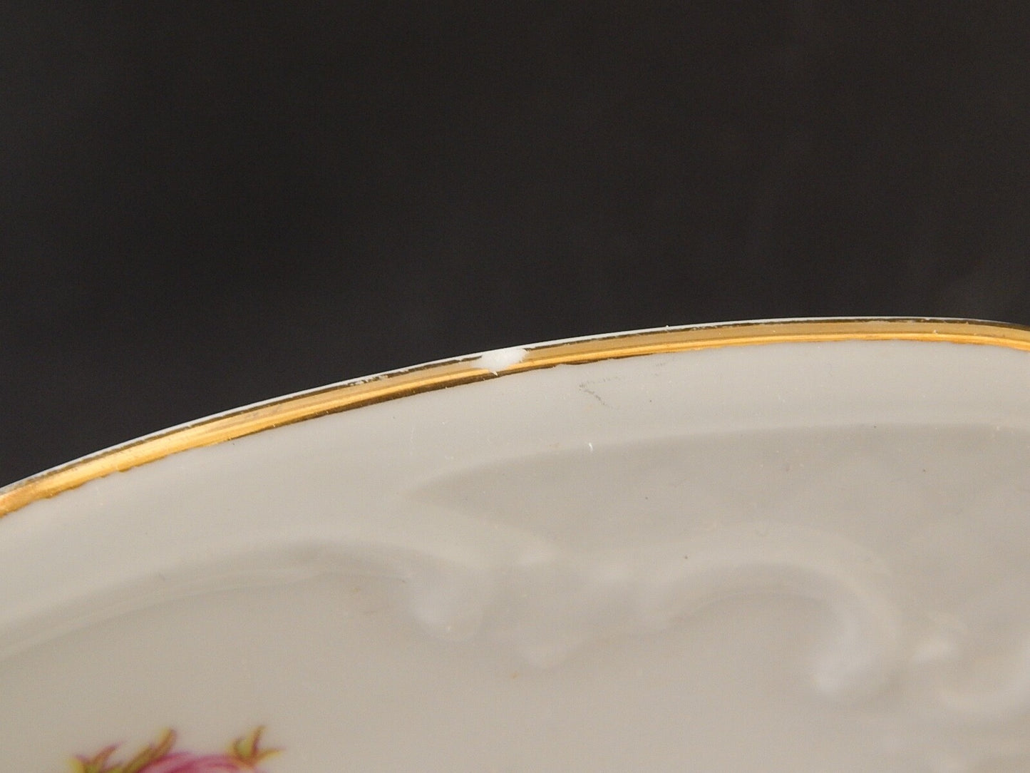 ROCAILLE RETRO' WINTERLING BAVARIA VASSOIO ROTONDO PIATTO PORCELLANA ROSA CANINA