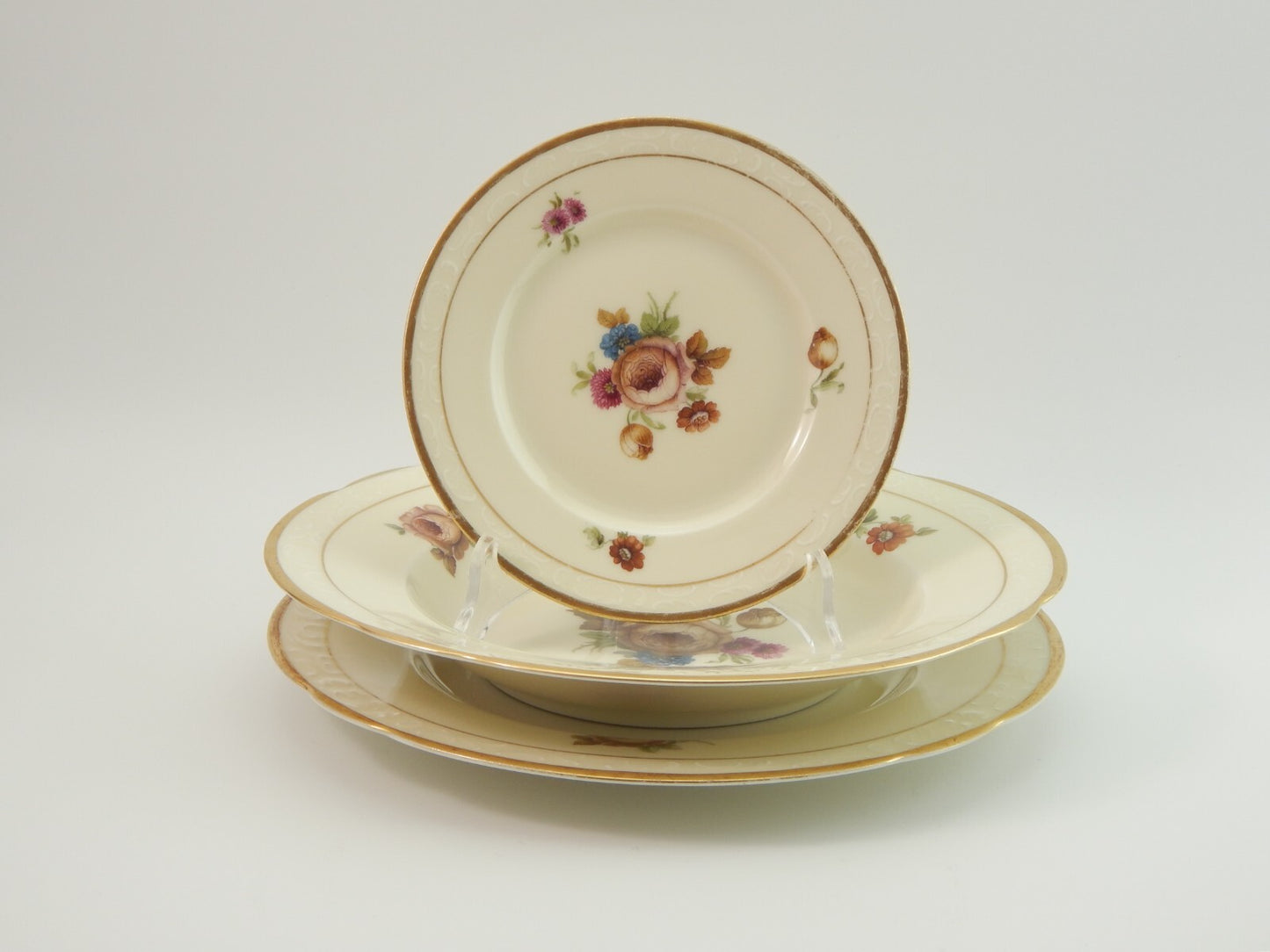 ANTICO KPM COPENHAGEN ROCAILLE SERVIZIO DA TAVOLA 18 PIATTI PORCELLANA DEL 1924