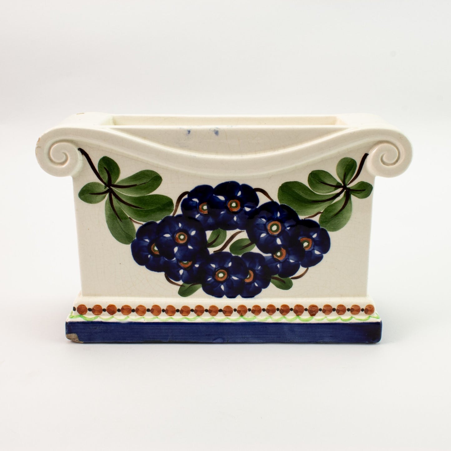 ROYAL COPENHAGEN ALUMINIA ANTICA JARDINIERE CERAMICA SOTTOSMALTO 433-472 23X8X14