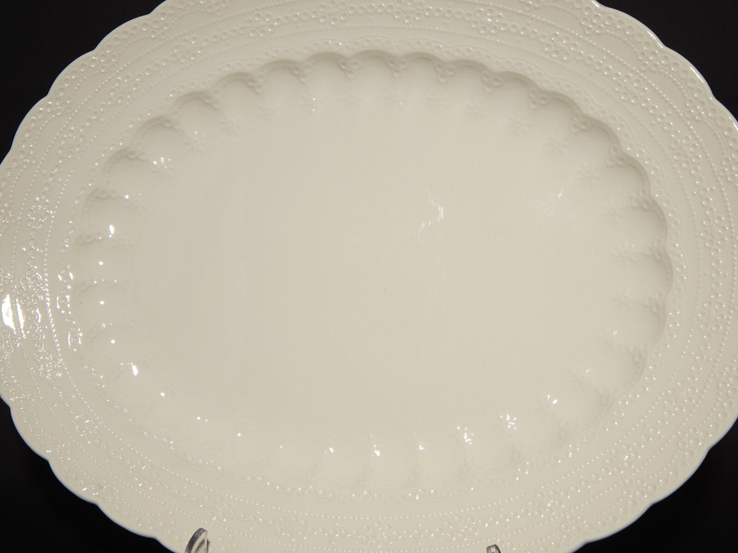 ANTICO VASSOIO PIATTO OVALE INGLESE SEMI-PORCELLANA COPELAND SPODE'S JEWEL 1926