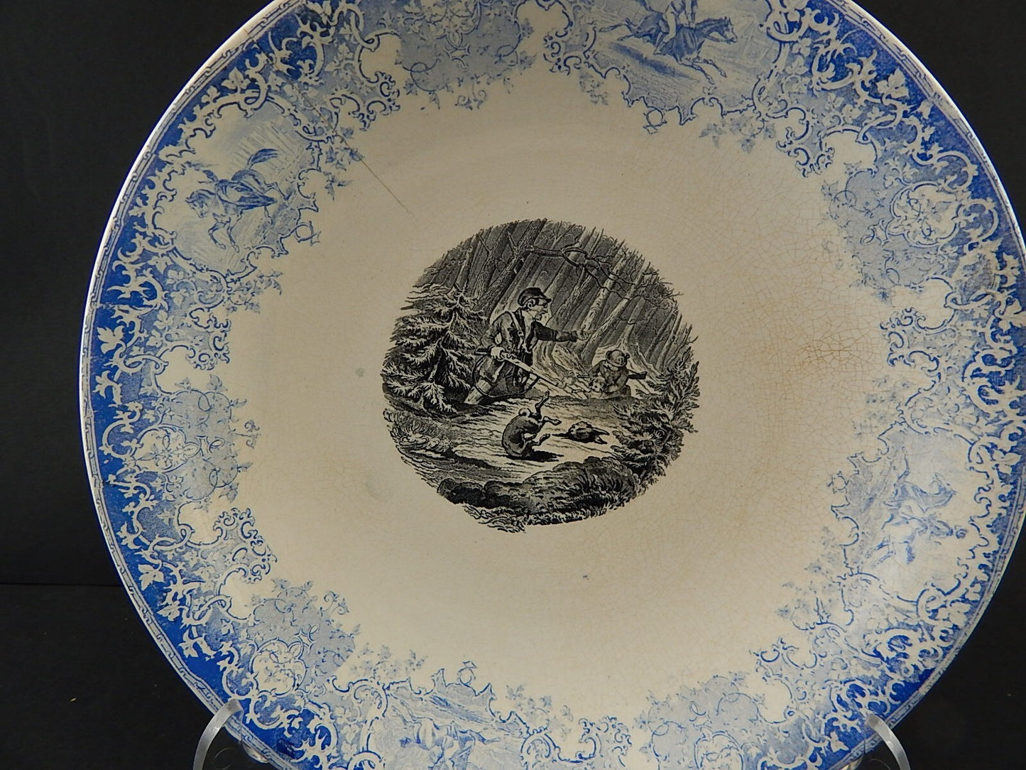 ANTICA FRUTTIERA ALZATA UMORISTICA CERAMICA FRANCESE SECONDA META' 800