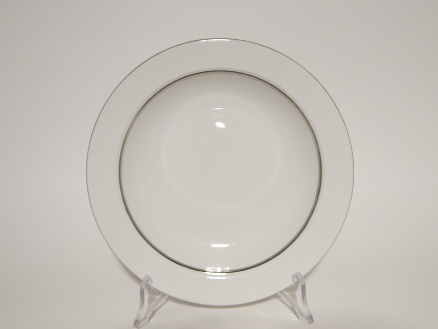 VINTAGE ELEGANTE SERVIZIO 18 PIATTI PORCELLANA BIANCA ARGENTO ESCHENBACH IMPERO