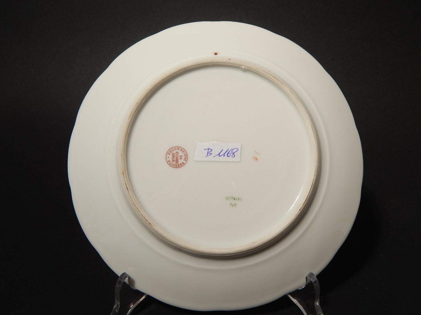 ANTICO PIATTO PORCELLANA GINORI CITTA' REDENTE RAGUSA 1919 STEMMA REGNO SABAUDO