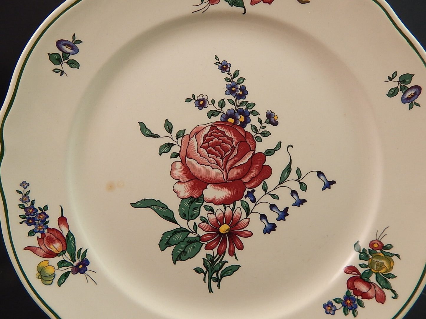 VINTAGE RARO PIATTO CERAMICA VECCHIA STRASBURGO VILLEROY&BOCH #1127