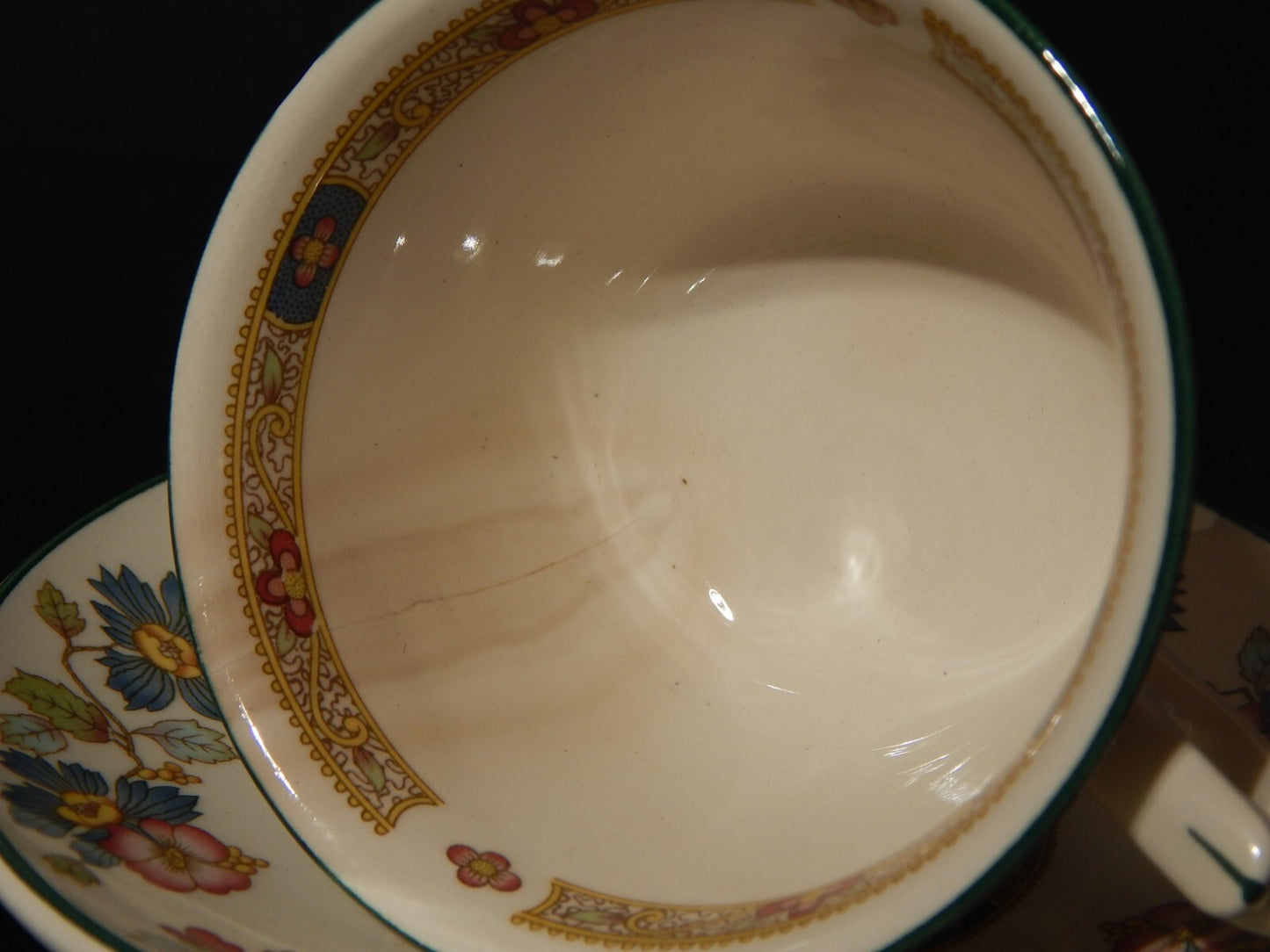 VINTAGE TAZZA TÈ PORCELLANA ORIENT DYNASTY COLLECTION BY FRANCISCAN DIFETTO #
