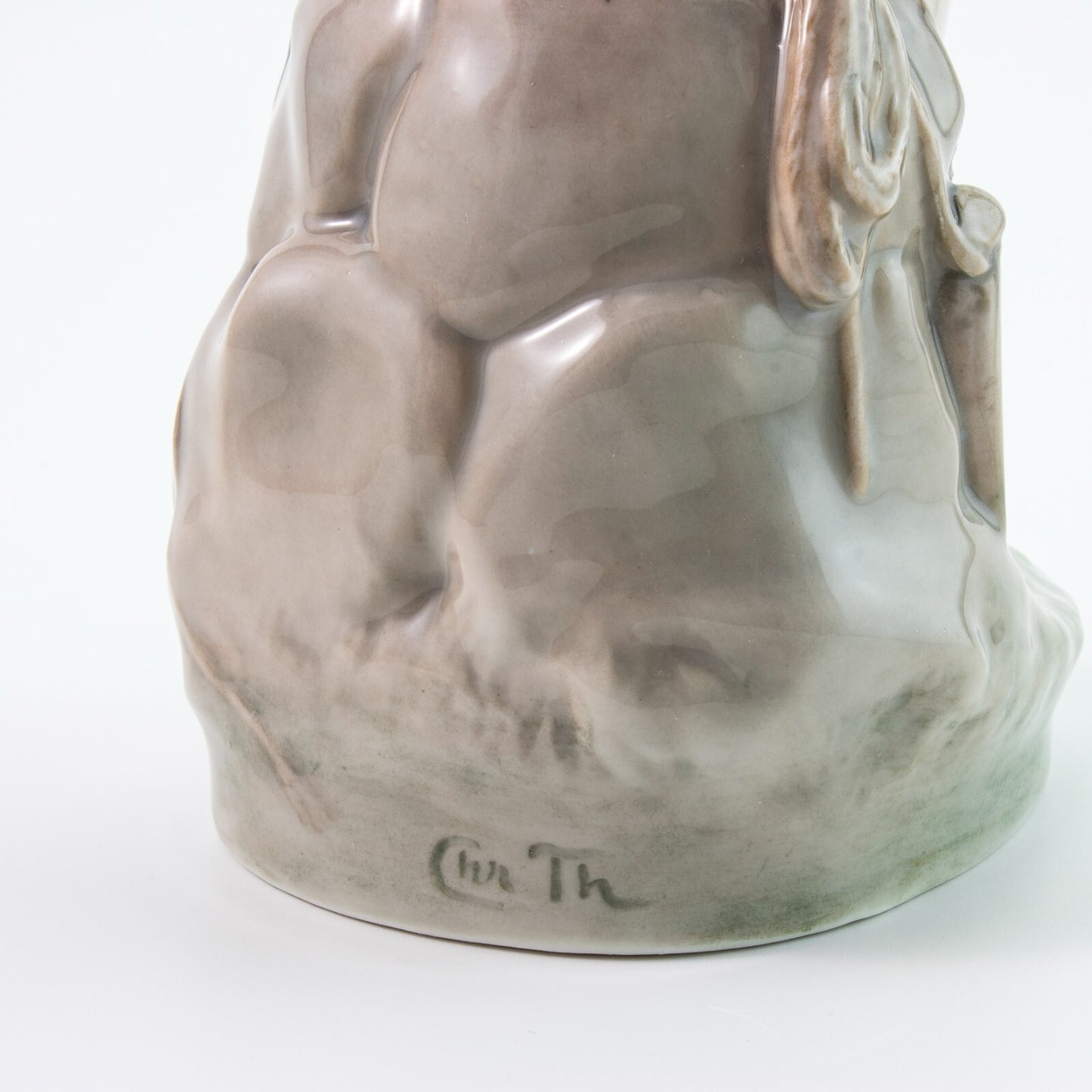 STATUINA PORCELLANA ROYAL COPENHAGEN "Ragazzo Intaglia Bastone" COD 905 CM 19x9