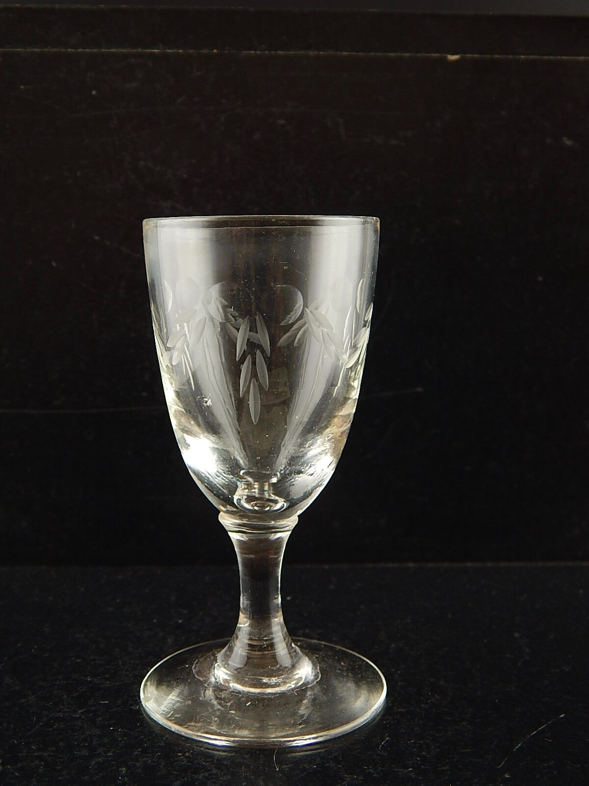 ANTICO PREZIOSO LIBERTY CALICE PER PORTO O AMARO CRISTALLO INCISO PRIMO 900