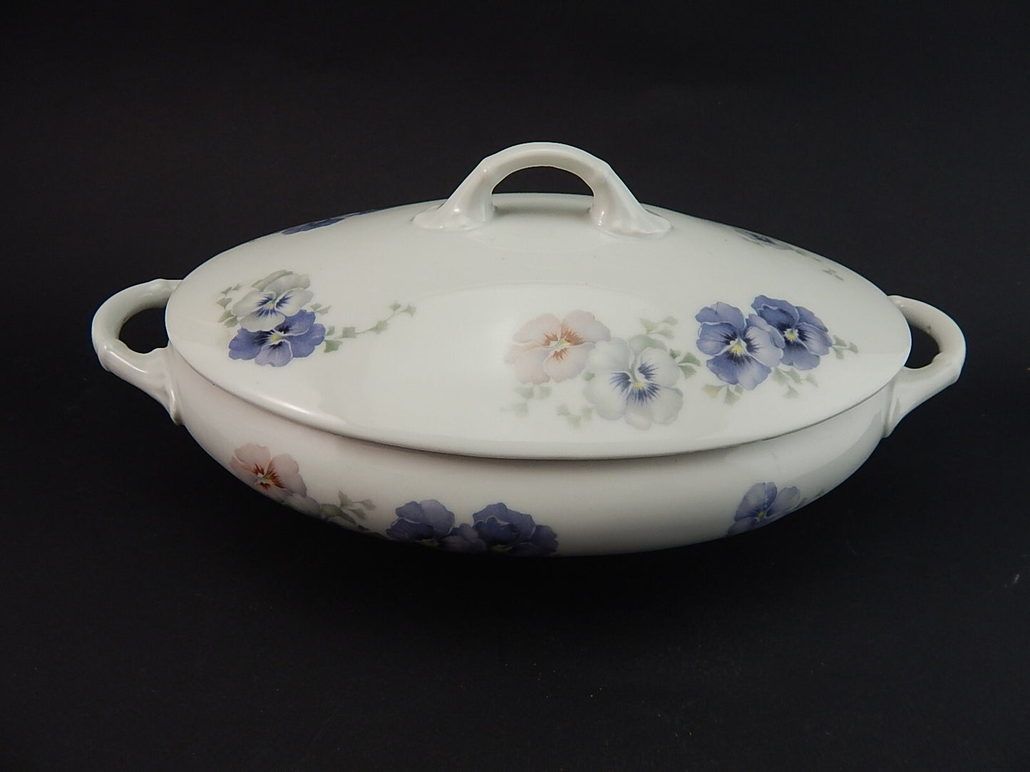 ANTICA 1920 ZUPPIERA LEGUMIERA PORCELLANA THOMAS ROSENTHAL VIOLE DEL PENSIERO