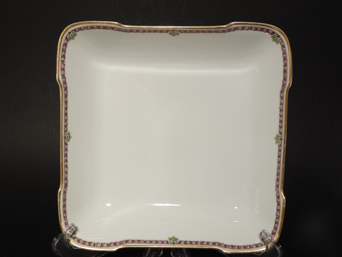 ANTICO ART DECO VASSOIO FONDO QUADRO PORCELLANA HEINRICH &CO BAVARIA LA FAYETTE