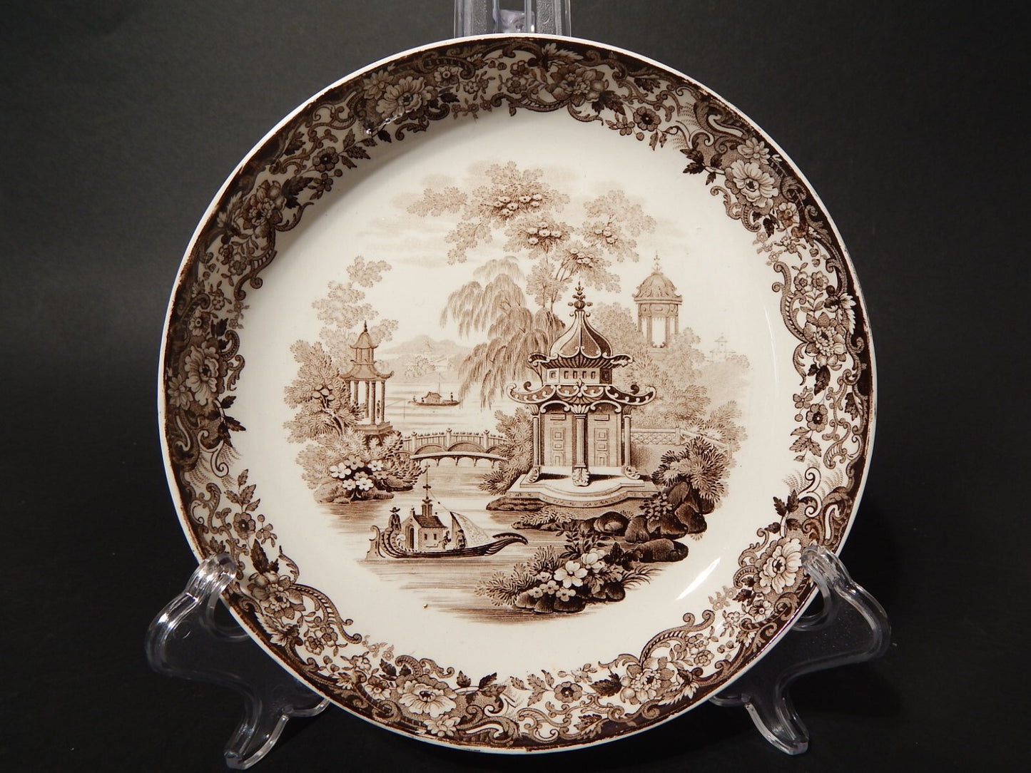 ANTICA CIOTOLA PIATTO VITTORIANO 1800 PORCELLANA WEDGWOOD RARO DISEGNO ORIENTALE