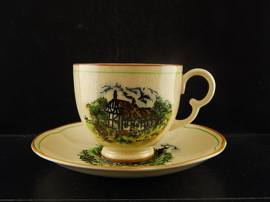 ANTICA TAZZA DA TE' POTTERY CERAMICA INGLESE DEVON WARE FIELDINGS DEL 1917 A16