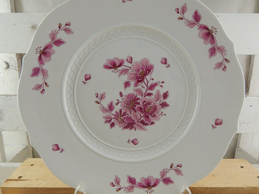 VINTAGE PIATTO GRANDE VASSOIO RICHARD GINORI PORCELLANA DECORO FIORI ROSA FUCSIA
