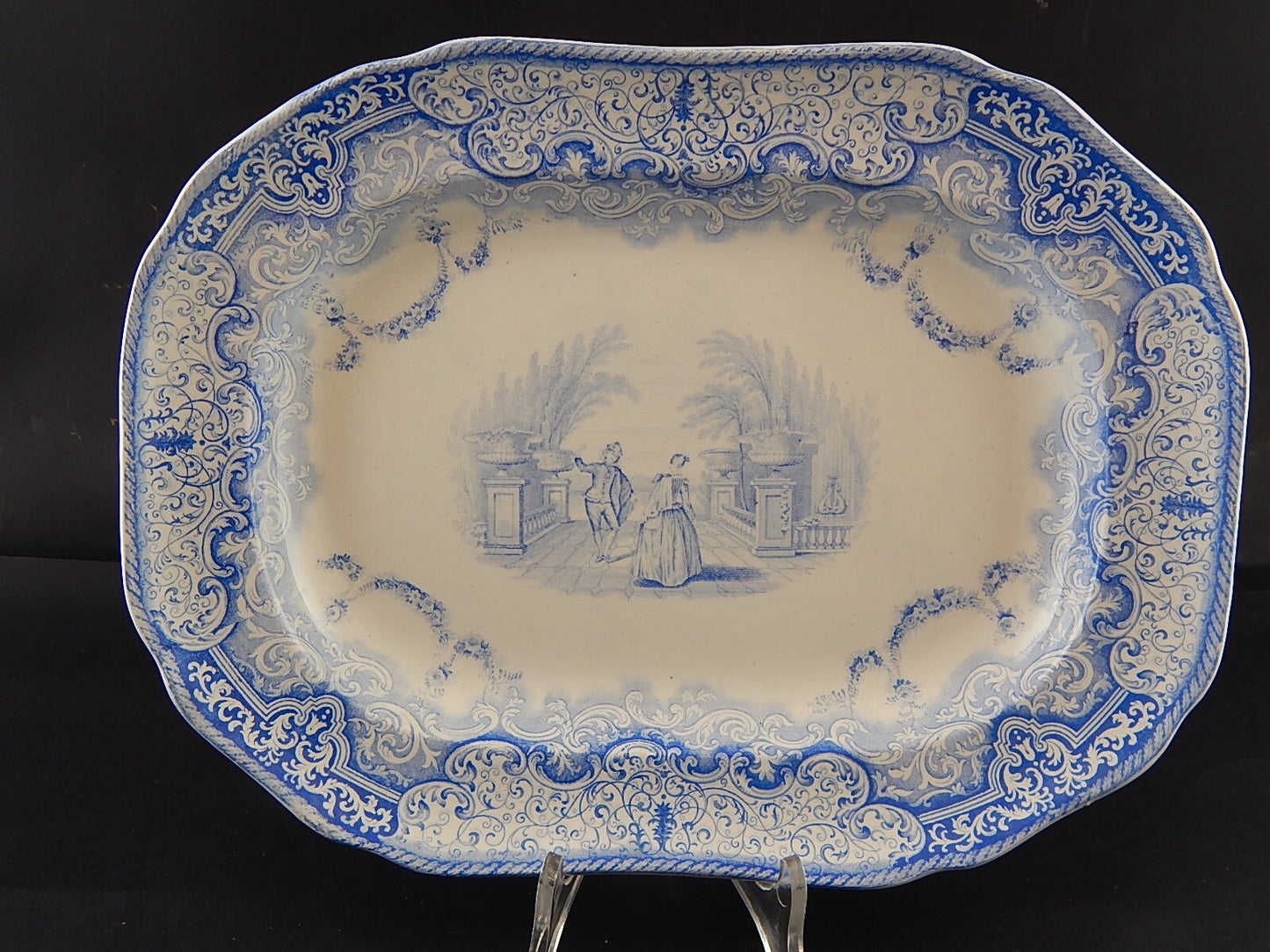 COPELAND & GARRETT 1844 ANTICO PREZIOSO VASSOIO CERAMICA LOUIS QUATORZE ##