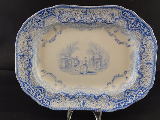 COPELAND & GARRETT 1844 ANTICO PREZIOSO VASSOIO CERAMICA LOUIS QUATORZE ##