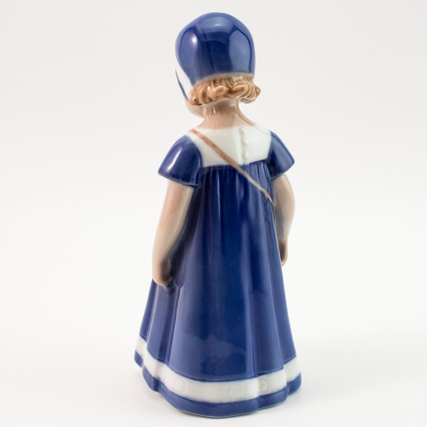 STATUINA PORCELLANA ROYAL COPENHAGEN BING&GRONDAHL "Else con Vestito Blu" CM 17