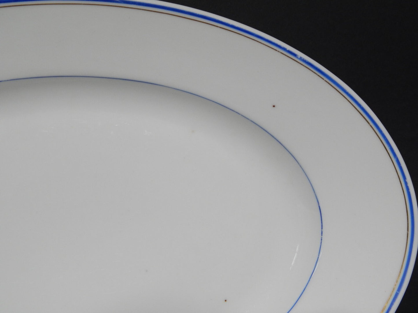 ANTICO VASSOIO OVALE PIATTO PORTATA IMPERO PORCELLANA GINORI DOCCIA XIX SECOLO