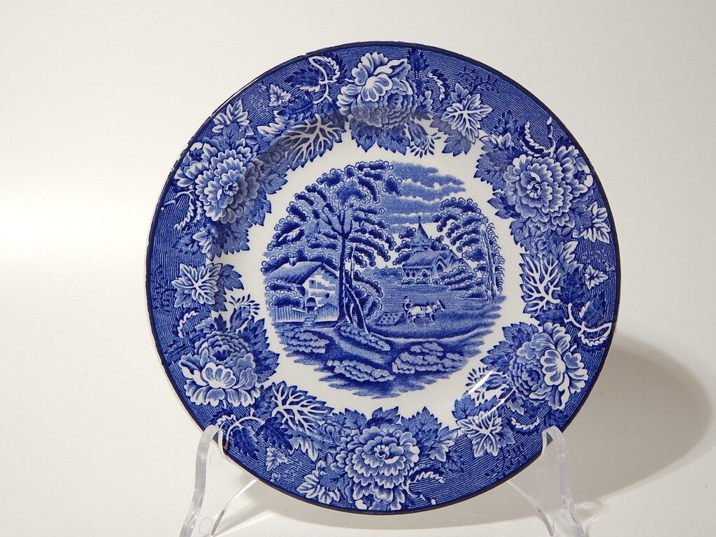 VINTAGE ENOCH WOOD'S ENGLISH SCENERY WOOD&SONS PIATTO DESSERT SEMI PORCELLANA