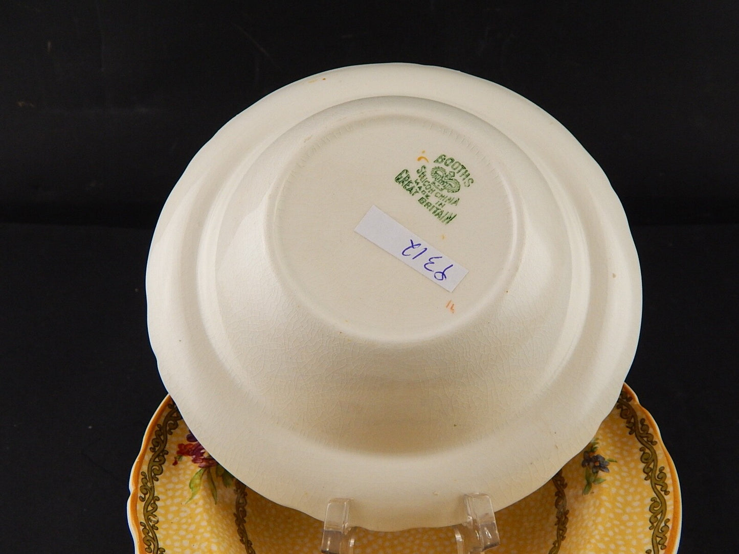 ANTICO SET 6 CIOTOLE MACEDONIA GELATO CEREALI PORCELLANA BOOTHS PRIMA META' 900