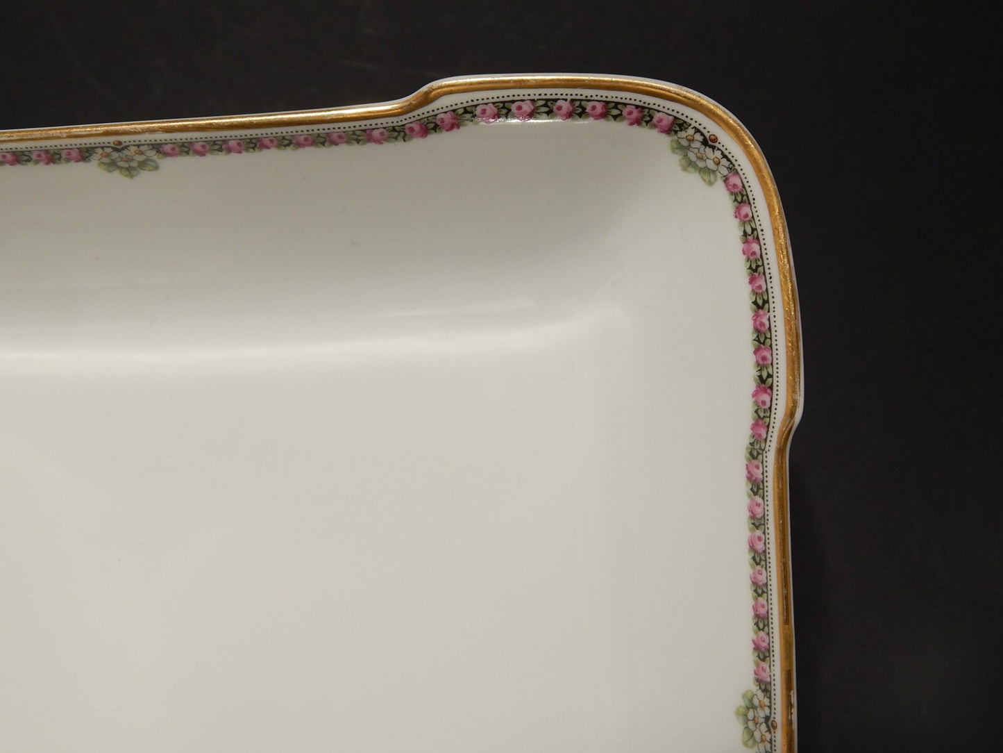 ANTICO ART DECO VASSOIO FONDO QUADRO PORCELLANA HEINRICH &CO BAVARIA LA FAYETTE