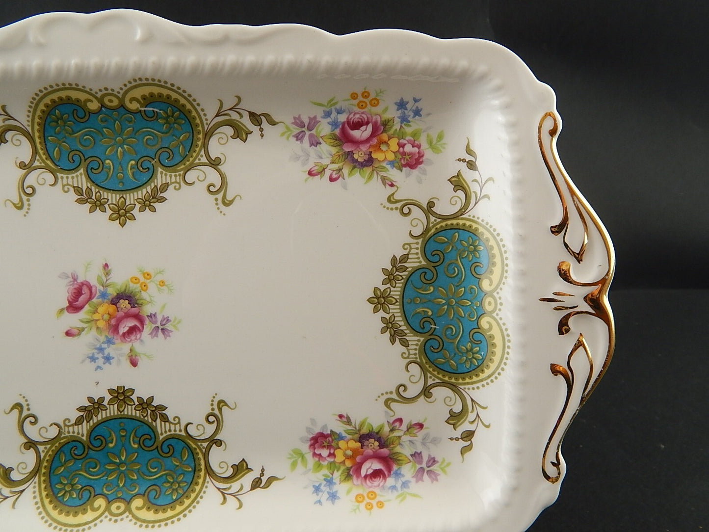 PREZIOSA PORCELLANA ROYAL ALBERT VINTAGE VASSOIO SANDWICH DISEGNO BERKELEY