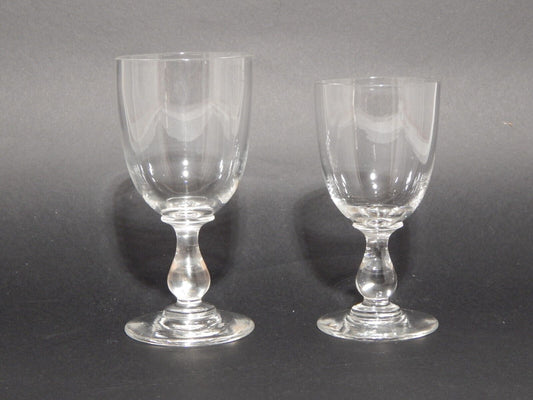 ANTICO ELEGANTE RARO ART DECO SERVIZIO 20 CALICI CRISTALLO MOLATO