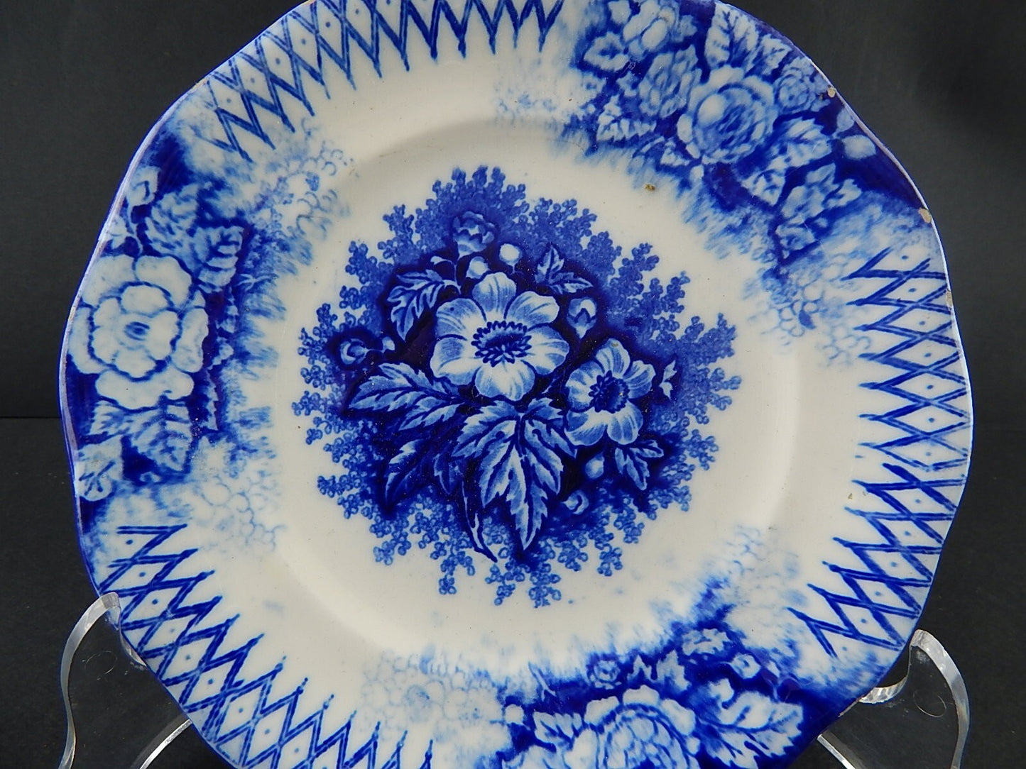 ANTICO PIATTO CERAMICA GIUSEPPE BESIO MONDOVI' SECONDA META' 800 JARDINIERE A120