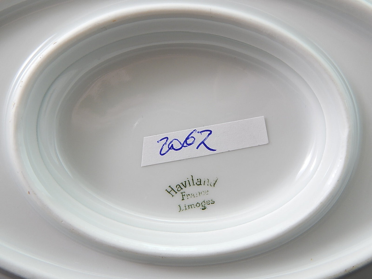 VINTAGE ELEGANTE SALSIERA PORCELLANA BIANCA FIORELLINI LIMOGES HAVILAND