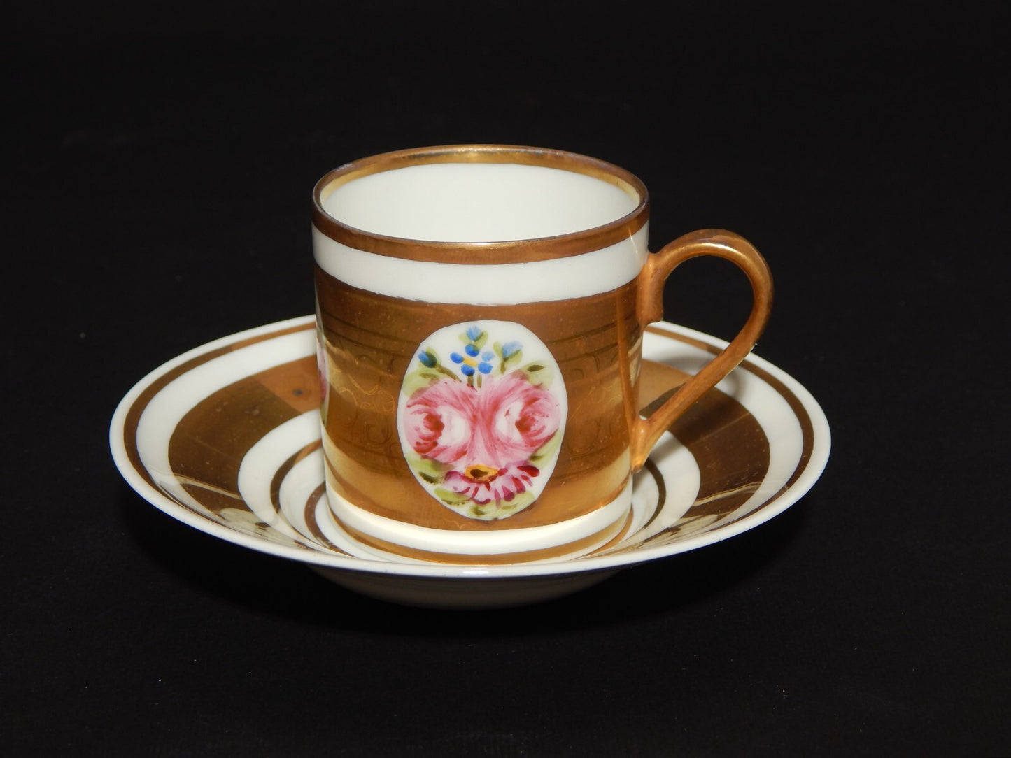 PREZIOSA RARA TAZZINA PORCELLANA LIMOGES DIPINTA A MANO POLICROMIA E ORO