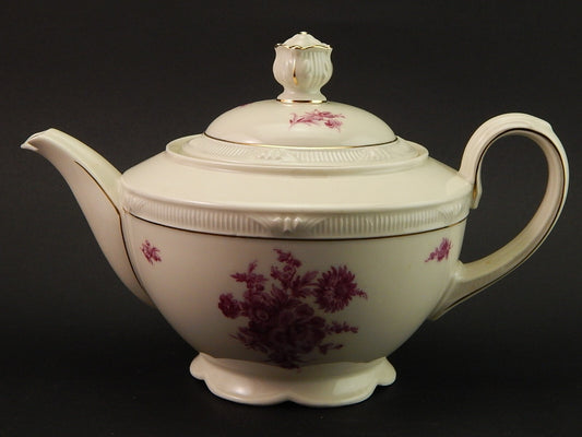 ANTICA RARA TEIERA PORCELLANA ZEH SCHERZER BAVARIA ROSA FUCSIA DIFETTO