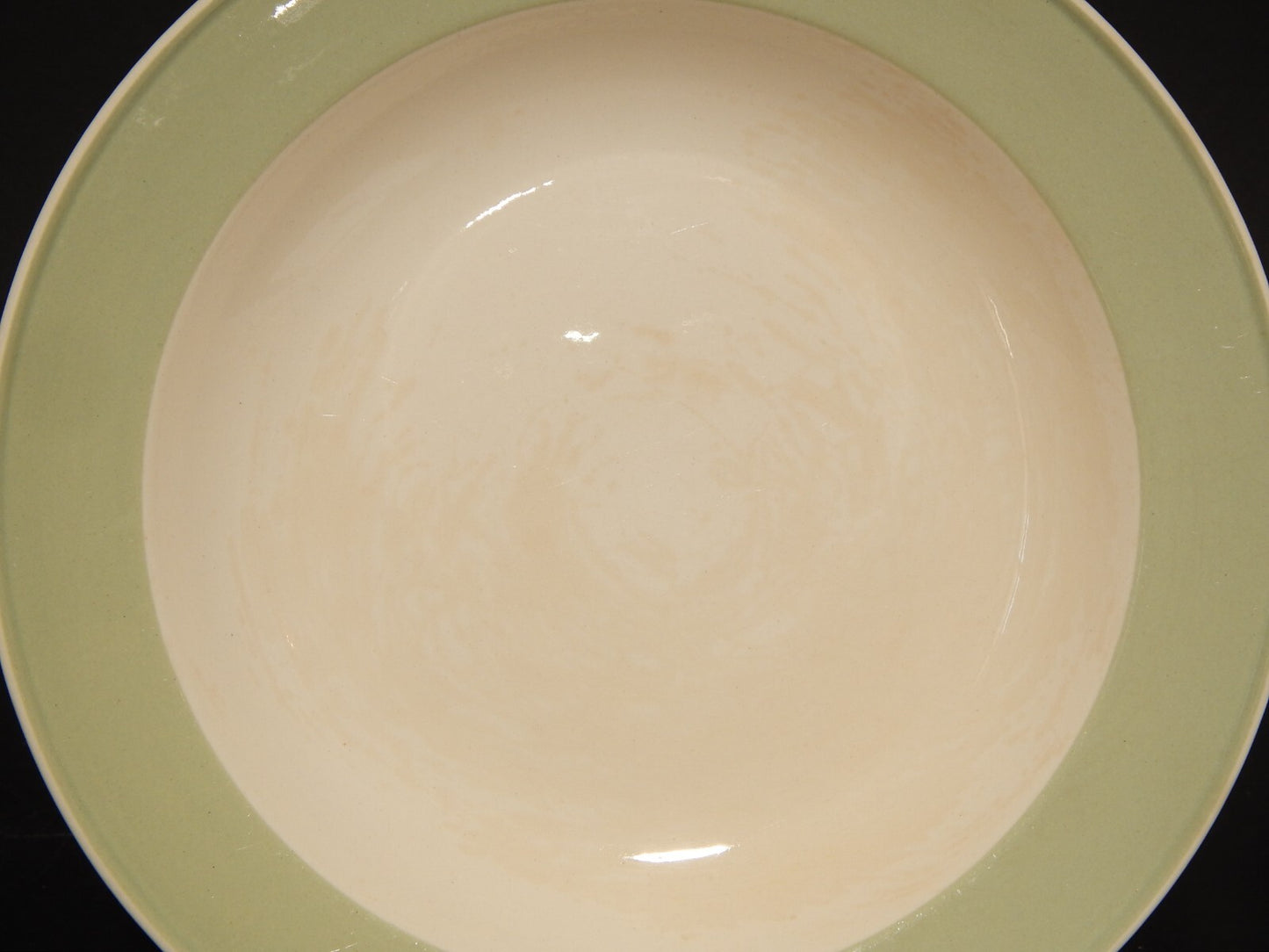 MODERNARIATO DEL 1946 VILLEROY&BOCH METTLACH PIATTO FONDO CERAMICA FASCIA VERDE