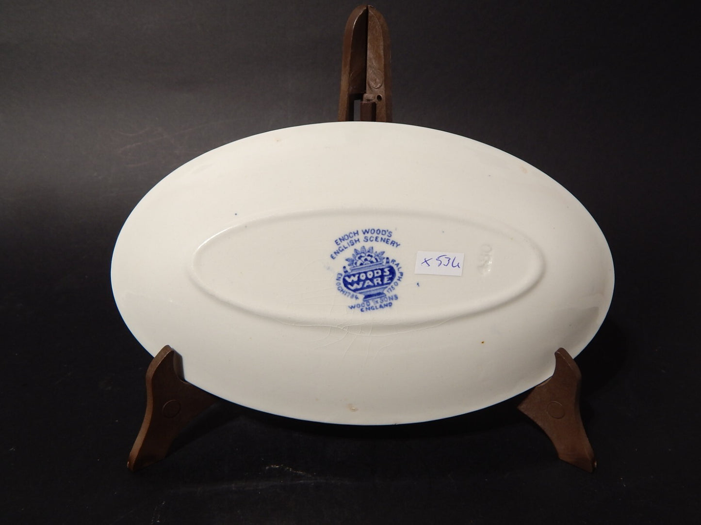 VINTAGE ENOCH WOOD'S WARE ENGLISH SCENERY PIATTO PORTATA RAVIERA SEMI PORCELLANA