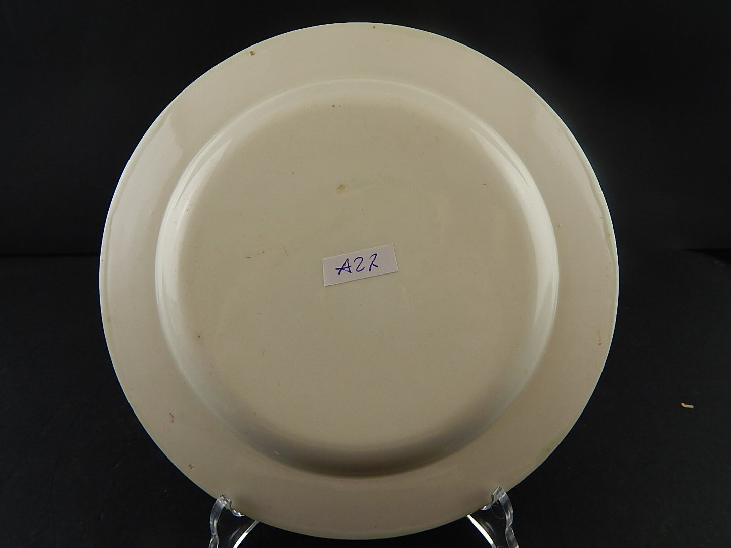 ANTICO PIATTO SEMI PORCELLANA RICHARD MILANO DECORO FERRARA META' 800 #A27