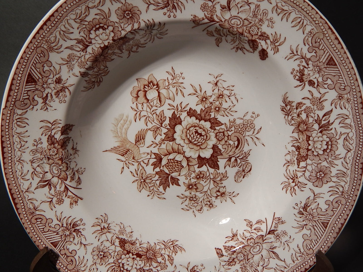 ANTICO 1920 PIATTO FONDO PORCELLANA VILLEROY&BOCH SAAR BASIN ASIATIC PHEASANT #