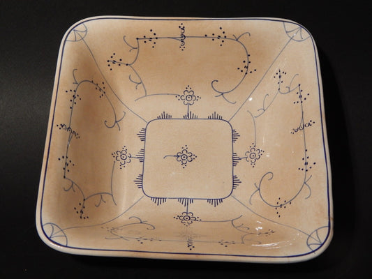 ANTICA CIOTOLA LEGUMIERA CERAMICA VILLEROY&BOCH DRESDEN DISEGNO BLUE FLUTED