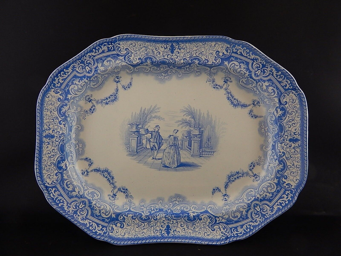 COPELAND & GARRETT 1844 ANTICO RARO PREZIOSO VASSOIO CERAMICA LOUIS QUATORZE ##