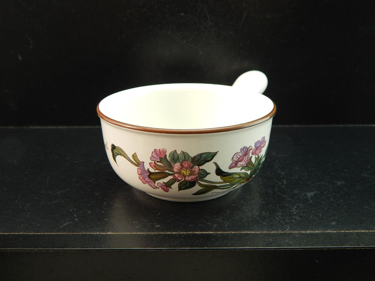 VINTAGE VILLEROY&BOCH TEGAMINO CIOTOLA CON MANICO PORCELLANA COLLEZIONE BOTANICA