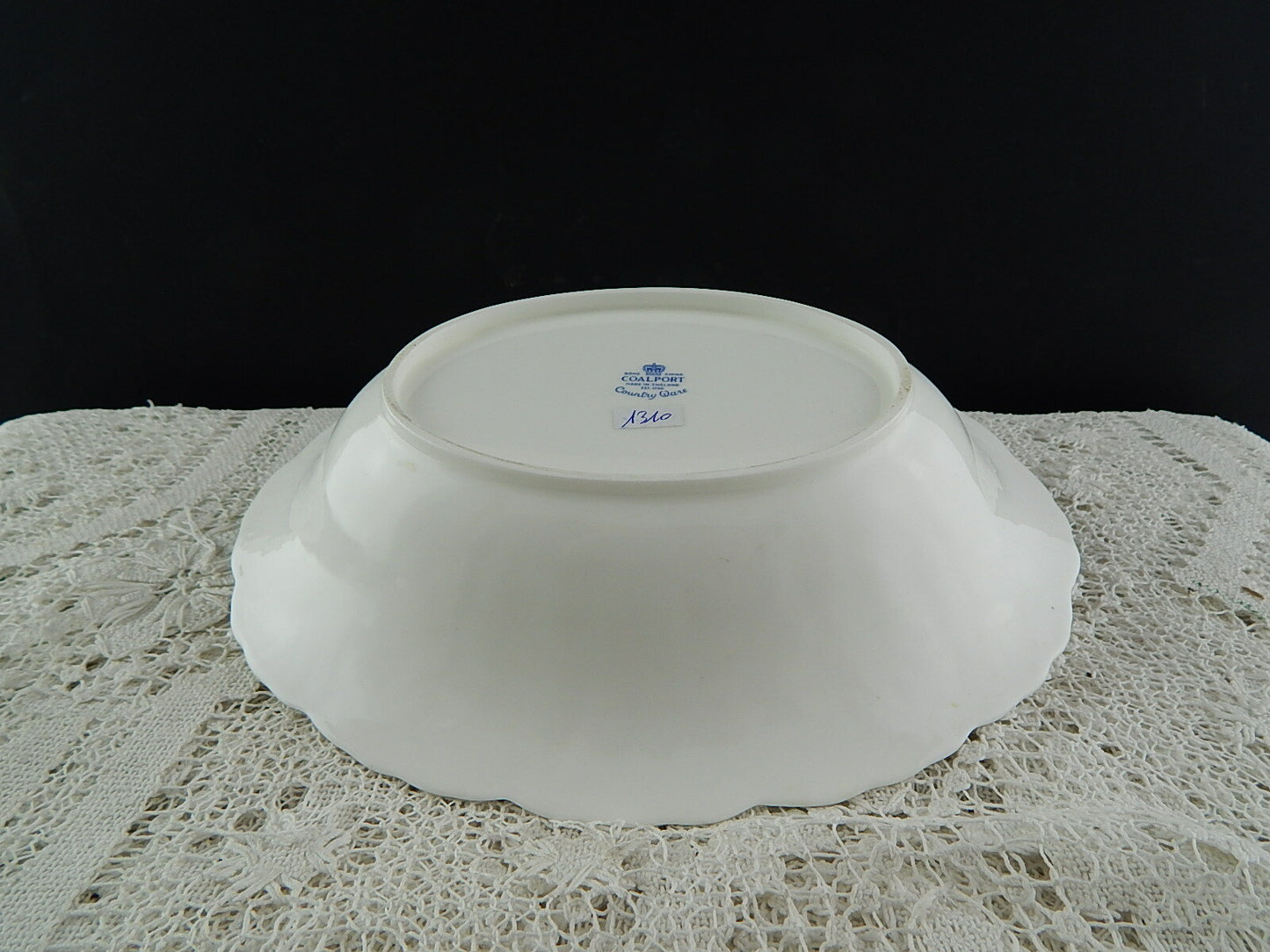 VINTAGE COALPORT PORCELLANA BIANCA CENTROTAVOLA CIOTOLA COUNTRY WARE